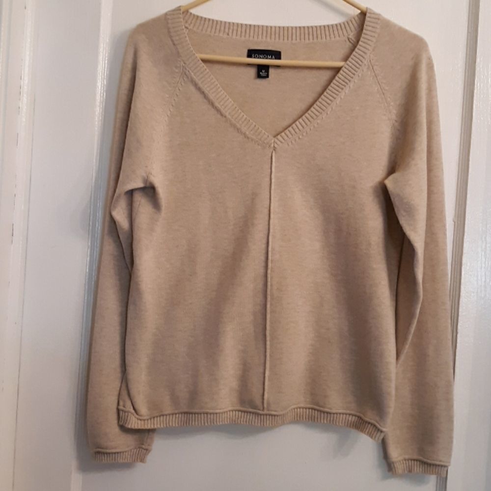 Sonoma life & style beige woman sweater Size M